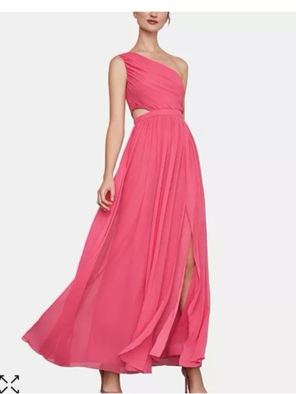BCBG Maxazria chiffon pink cutout dress